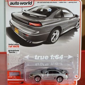 Dodge Stealth 1993 Silver 1:64 Hotwheels Size Auto World SEALED NEW